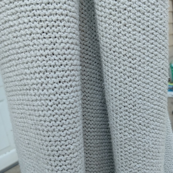 J. Jill Silk Blend Open Front Cardigan Size Large Thick Knit Gray 3/4 Sleeve - Picture 9 of 9